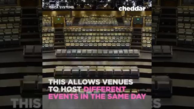 Stadium seating transform into flat floors in a blink of an eye смотреть онлайн