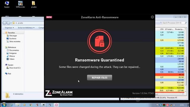 ZoneAlarm Anti-Ransomware Version 1.0.544.17345 (Beta) vs MirCop ransomware смотреть онлайн