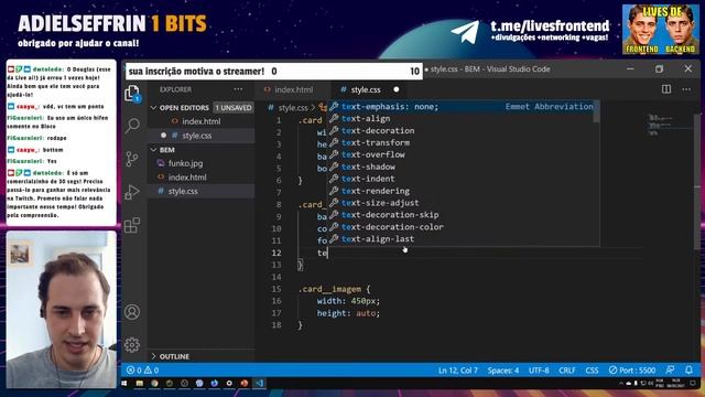 Live do BEM - O que é e como aplicar na prática? Boas práticas em CSS смотреть онлайн
