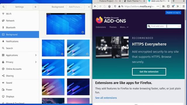 Switching system theme and web pages theme at once with Gnome and Firefox смотреть онлайн