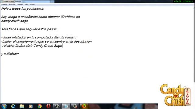 Boosters y vidas infinitas Candy Crush (Firefox extension) смотреть онлайн