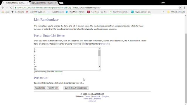 RANDOM ORG List Randomizer Google Chrome 24 05 2018 10 12 06 AM смотреть онлайн
