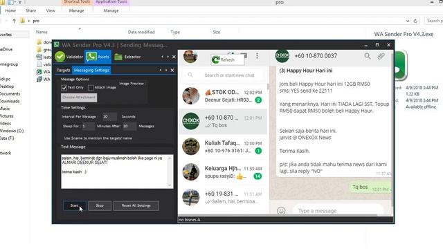 Whatsapp Sender Pro 4.3 Cara blast whatsapp mesej secara auto смотреть онлайн