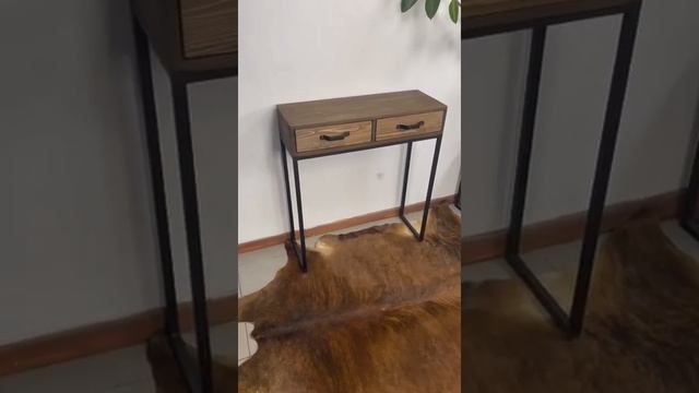 Консоль с двумя ящиками. Ширина - 800мм, глубина 300мм, высота 900мм. Цвет Темный Тимос. смотреть онлайн