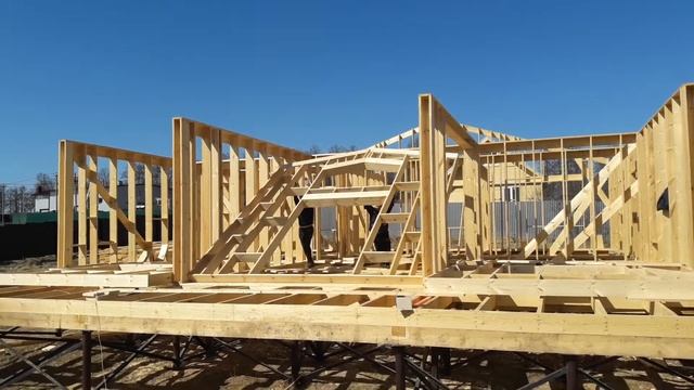Подъем фронтов на каркасном доме 200м2 смотреть онлайн