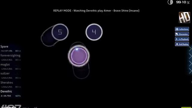 Osu! Aimer - Brave Shine HD FC Insane смотреть онлайн