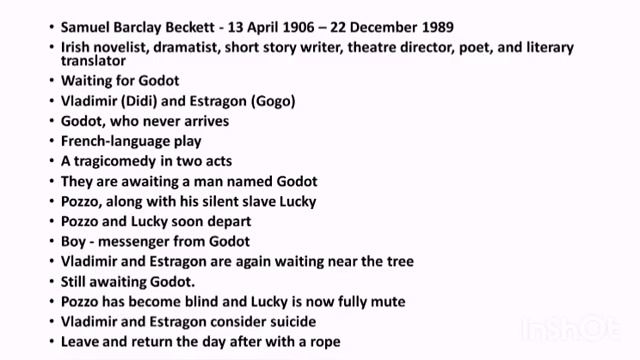 Waiting for Godot by Samuel Beckett Summary in Tamil смотреть онлайн
