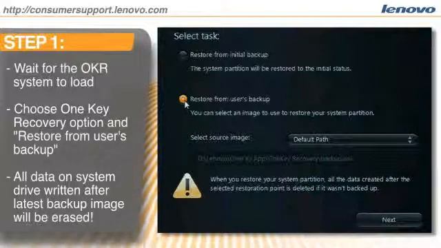 how to make an system restore to an earlier user created backup image in a lenovo notebook смотреть онлайн