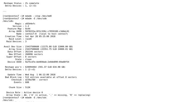 Unix & Linux: Extending RAID0 with `mdadm --create --assume-clean`? смотреть онлайн