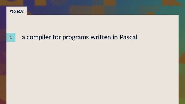 Pascal compiler | meaning of Pascal compiler смотреть онлайн