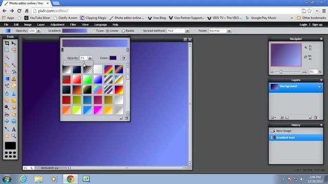 Pixlr Tutorial: The Gradient tool - Lesson 14 смотреть онлайн