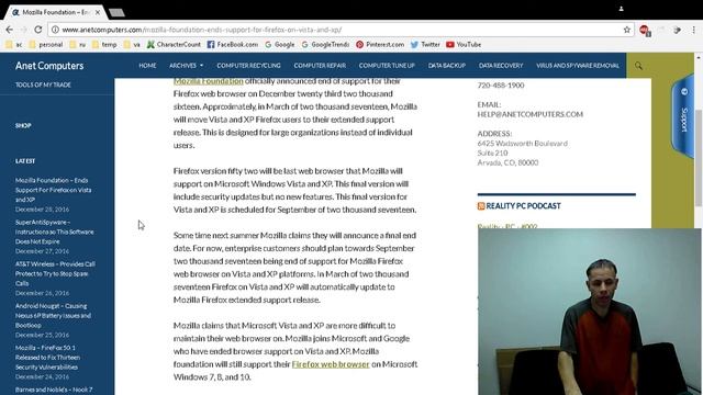 Mozilla - Ends Support For Firefox on Microsoft Vista and XP смотреть онлайн