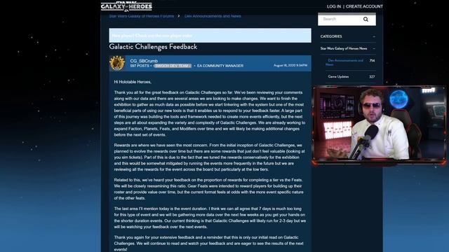 CAPITAL GAMES RESPONDS! Galactic Challenges Rewards, Duration, and Quality Developer Notes смотреть онлайн