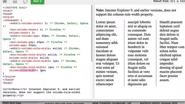 CSS 048 Multiple Columns смотреть онлайн