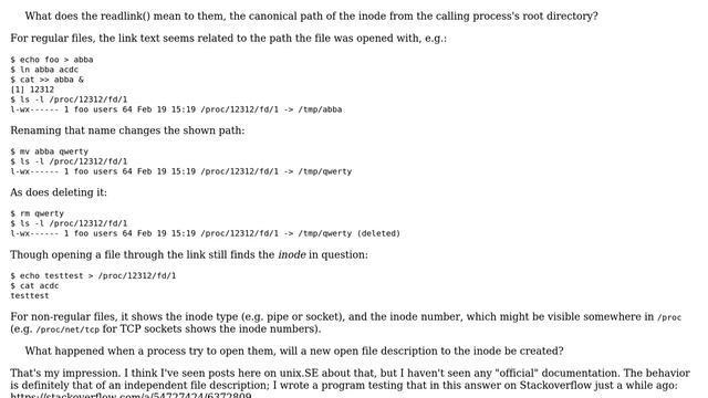 Unix & Linux: How should we understand symlinks under `/proc/pid/fd`? смотреть онлайн