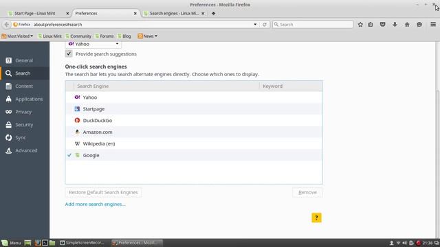 How to Set default search engine to Google in Firefox on Linux Mint смотреть онлайн