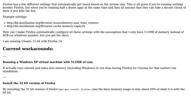 How can I configure Firefox to assume I have less memory? смотреть онлайн