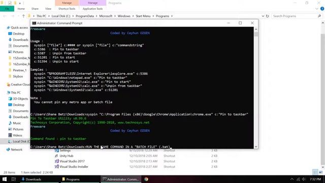 Using Syspin to Batch create apps to taskbar. смотреть онлайн