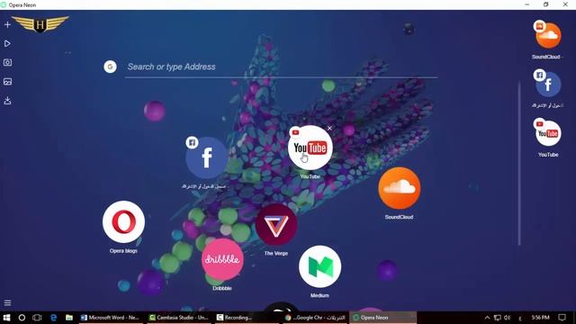 متصفح Opera Neon الجديد كلياً بتصميم الفقاعات والاختصارات المميز - New Opera Neon Browser смотреть онлайн