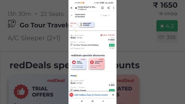 How to book bus online example of red bus #Redbus #make my trip смотреть онлайн