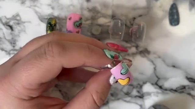 Love heart nails | easy heart nails | nail tutorial | 3d hearts | matte nails ♥️ смотреть онлайн