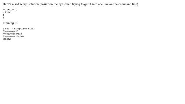 Unix & Linux: Replace string with contents of a file using sed (3 Solutions!!) смотреть онлайн