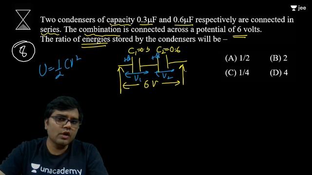 JEE: Capacitor DPP 3 | Combination of Capacitors | Class 12 | Unacademy JEE | Physics | Jayant Sir смотреть онлайн