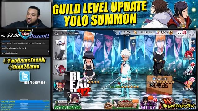 GUILD LEVEL UPDATE and YOLO SUMMON TECHNIQUE ATTRIBUTE Bleach Brave Souls смотреть онлайн