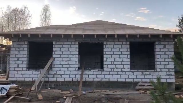 Строим дом из газобетона - Крыша 28 смотреть онлайн
