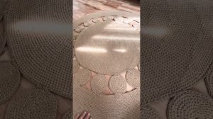Ковер из джута.Круглый коврик из джута