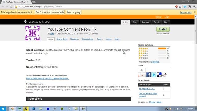 How to Fix the Youtube Reply Problem PERMANENTLY in Chrome or Firefox! (HD) смотреть онлайн