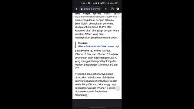 Bocoran Iphone 15 dan Iphone 15 Pro dengan peningkatan kamera 48mpx смотреть онлайн