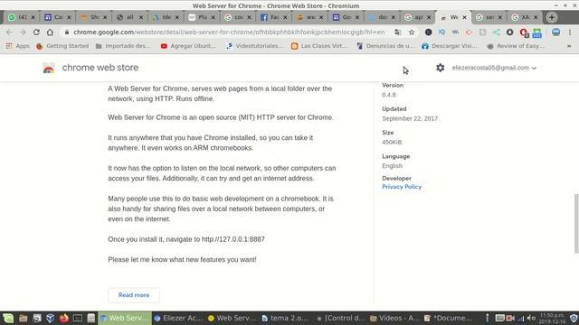 🌐Web Server for Chrome [WEB SERVER EN GOOGLE CHROME PARA DESARROLLO DE PAGINAS WEB] смотреть онлайн