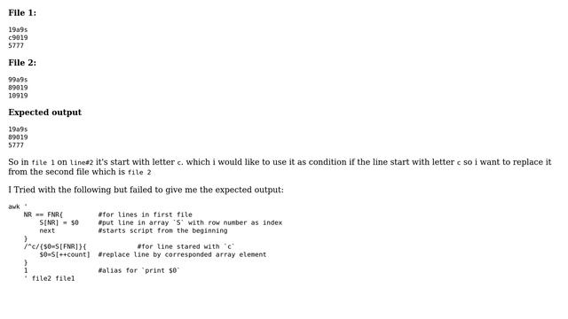 Unix & Linux: Replace same line in file 1 from file 2 with conditon (2 Solutions!!) смотреть онлайн