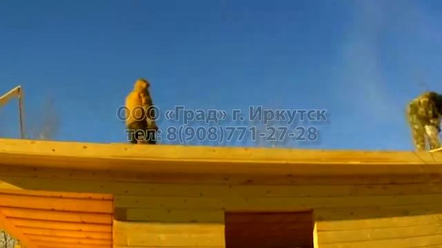 Строительство дома из бруса (Видео в ускоренном режиме ) 4 смотреть онлайн