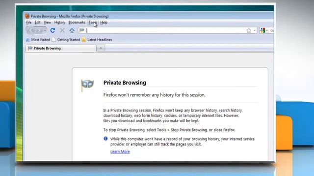 How to turn off Private Browsing in Mozilla® Firefox on a Windows® Vista-based PC? смотреть онлайн