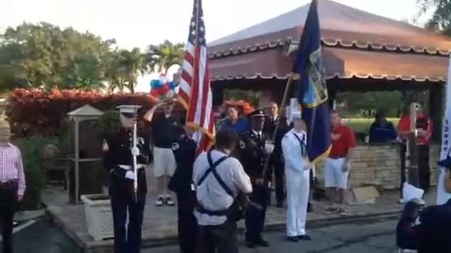 Broken Sound Club "Golf Fore America's Bravest" Tournament National Anthem Sung by Danny Rodriguez смотреть онлайн