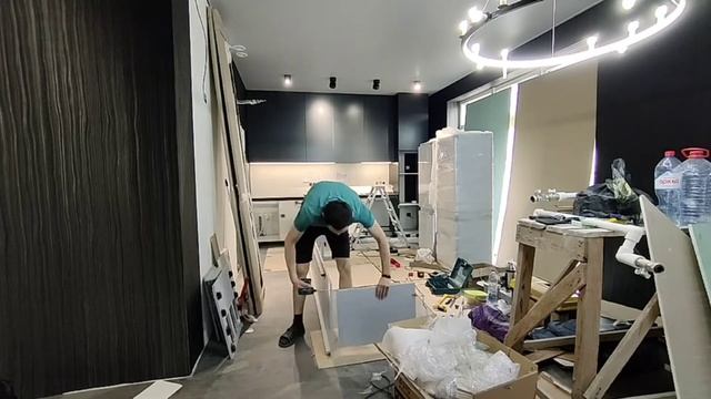 Установка кухни частным мастером