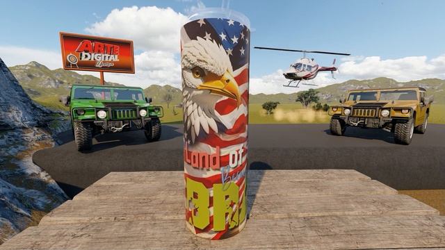 Land of the Free Because of the Brave 20 oz Skinny Tumbler Sublimation Design Digital Download PNG смотреть онлайн