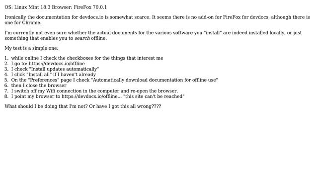 devdocs.io doesn't seem to work offline смотреть онлайн