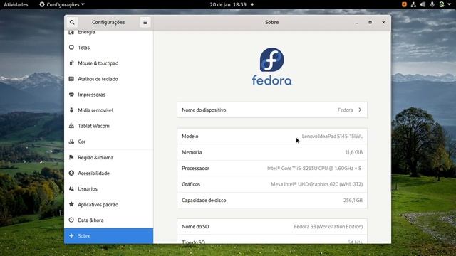 Aula 02 - Interface - Sistema Fedora 33 (LINUX) - Turma INFOSAB смотреть онлайн