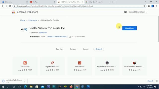 How to add extension VIdIQ for Chrome VdIQ SEO смотреть онлайн