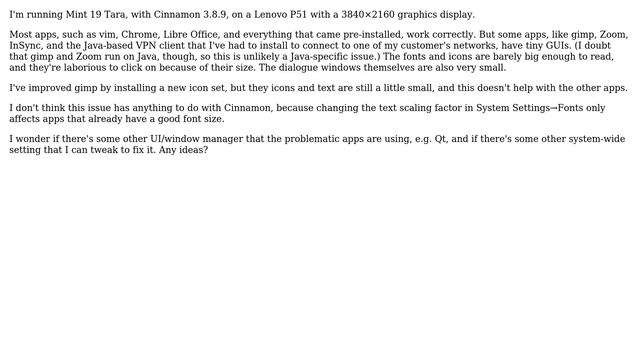 Unix & Linux: Increase UI size of apps with tiny dialogues (gimp, InSync, Zoom, etc.) смотреть онлайн