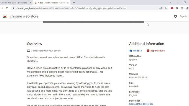 Video Speed Controller #chromeextensions смотреть онлайн