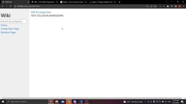 CS50 Web Wiki Submission смотреть онлайн