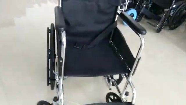 Wheelchair India Premium Wheel Chair Chrome Polished Black With Safety Belt | Call 9893025003 смотреть онлайн