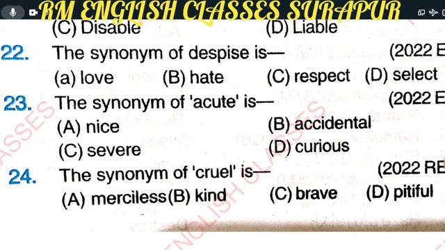 U.P.Board 2022 Synonyms solved by Ramesh Sir смотреть онлайн