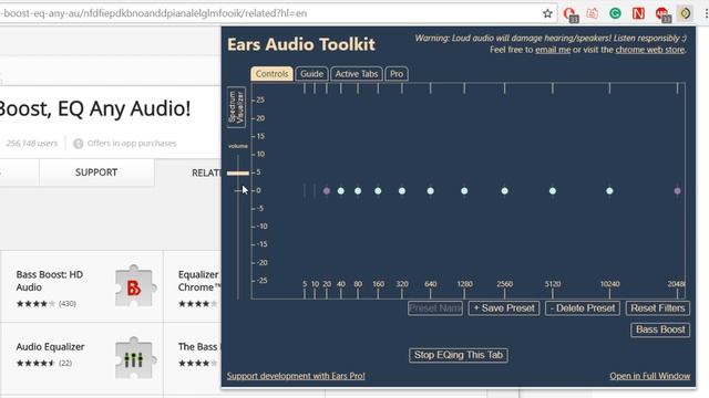 How To Bass Boost/Increase Volume/EQ Audio in Google Chrome (Ears Audio Toolkit) смотреть онлайн