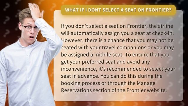 What If I Dont Select A Seat On Frontier?