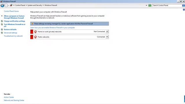 Windows Firewall смотреть онлайн
